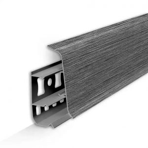 Плинтус ДЕКОНИКА 187 АЛЮМИНИЙ ТЁМНЫЙ 70 мм 2,20 м