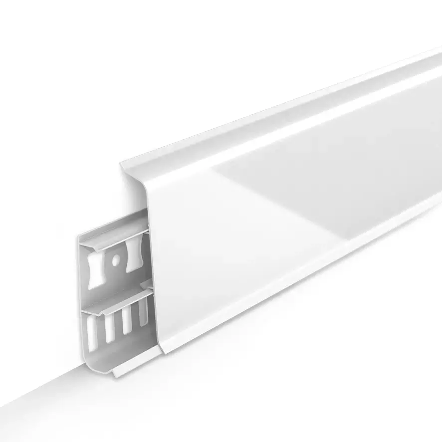 Плинтус ДЕКОНИКА 001 БЕЛЫЙ ГЛЯНЦЕВЫЙ 85 мм 2,20 м