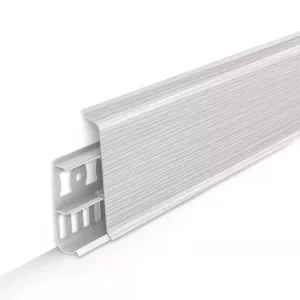 Плинтус ДЕКОНИКА 255 ЯСЕНЬ БЬЯНКО 85 мм 2,20 м