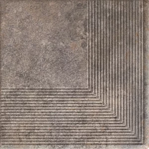 Viano Grys ступень угловая  рельефная